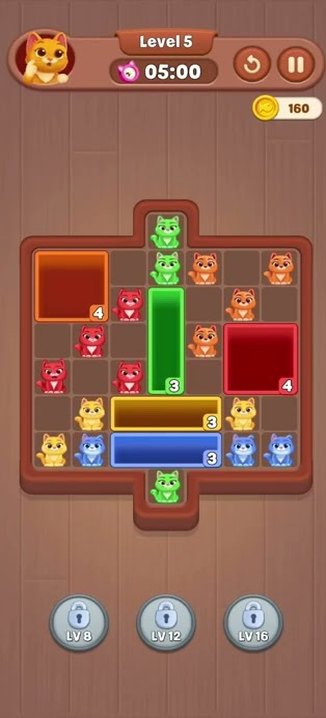 Catdom Crazy Level board pressure example